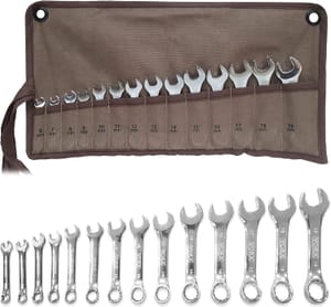 VORX 14-Piece PRO-Grade Drop-Forged Chrome Vanadium Stubby Spanner Set 6-19mm