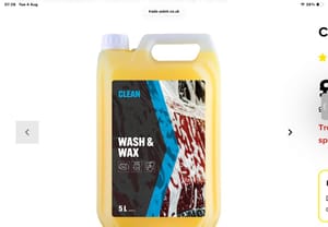 Clean Car Wash & Wax, 5L Bottle