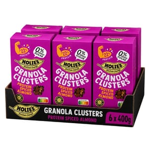 Holies Granola Clusters Spiced Almond Protein 400g - Case of 6