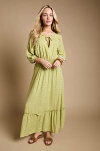 Dorothy Perkins Shirred Waist Tiered Midi Dress