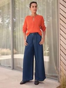 Dark Blue N. Premium Palazzo Wide Leg Jeans