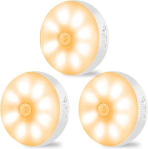 Rechargeable Wireless Motion Sensor LED Wall Lights (3-Pack)