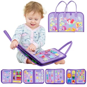 Warmiehomy Montessori Busy Board for Toddlers Sensory Fine Motor Toy