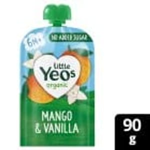 Yeo Valley Organic Little Yeos Mango & Vanilla Kids Yogurt Pouch 90g