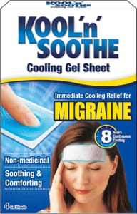 KOOL 'N' SOOTHE Migraine Cooling Gel Sheets (4-Pack)