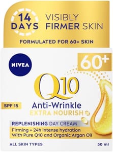 NIVEA Q10 60+ Anti-Wrinkle Day Cream SPF15 50ml