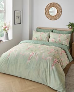 Wisteria Trail Cotton Duvet and Fitted Sheet Set