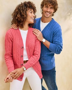 Cotton Cable Button through Cardigan