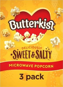 3 X 60g Butterkist Sweet and Salted Microwave Popcorn (£1.16/99p S&S)