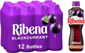 12 X 500ml Ribena Blackcurrant Juice Drink Bottles