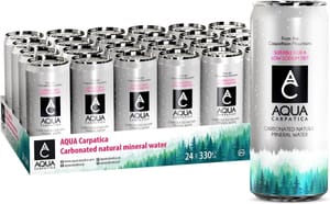 AQUA Carpatica Sparkling Mineral Water, Rich in Minerals, 24x330ml