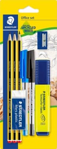 STAEDTLER Noris Office Set: Graphite Pencils, Pens, Highlighter, Eraser, Sharpener