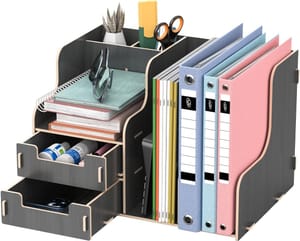 Jopoo Desk Tidy Organizer, Office Storage for Books, Pens, Notebooks