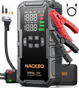 8000A Jump Starter Power Pack with 160 PSI Air Compressor