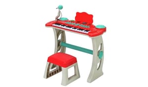 Chad Valley Keyboard Stand and Stool - Red
