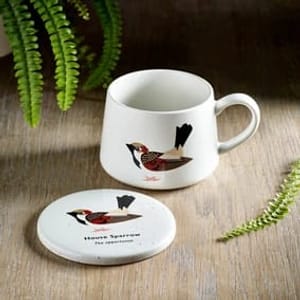 Birds Sparrow Mug & Coaster Set