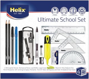 Helix Ultimate Stationery Set Complete School Supplies Kit