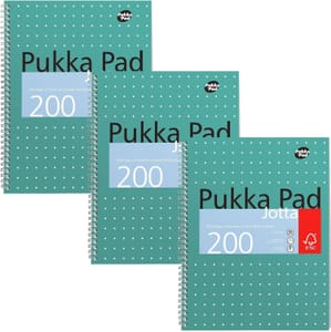 Pukka Pad A4 Metallic Jotta Book 3-Pack Green