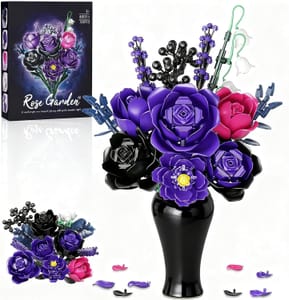 Purple Gothic Rose Bouquet, Compatible with Major Brands