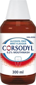 Corsodyl Mouthwash for Gum Disease, Alcohol-Free Chlorhexidine Mint 300ml