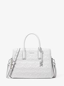 Laila Medium Logo Embossed Satchel