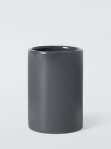 John Lewis Ceramic Bathroom Tumbler, Steel