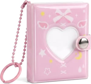 Satiskid Mini Photo Album with Keychain, 32 Pockets