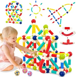 Nicknack Magnetic Building Blocks Telescopic Sticks for 3-8 Year Olds
