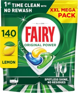Fairy Original Power Lemon Dishwasher Tablets, 140