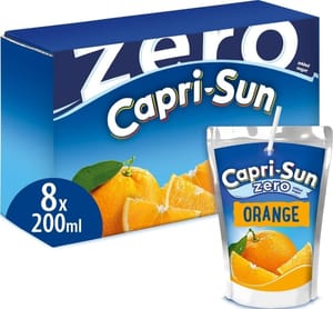 Capri-Sun Zero Orange Kids Juice Drink Multipack 8x200ml