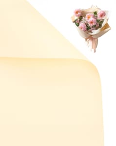 Matte Floral Wrapping Paper, 40 Sheets, 17.7x19.6 Beige