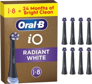 Oral-B iO Radiant White Replacement Toothbrush Heads Pack of 8