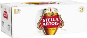 Stella Artois Premium Lager Beer Can, 440ml (Pack of 18)
