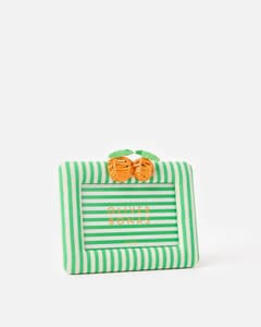 Fruta Green & White Orange Photo Frame 4x6"