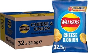 Walkers Cheese & Onion Crisps 32.5g (Case of 32)