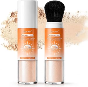 2-Pack SPF50 Mineral Powder Sunscreen for Scalp and Face