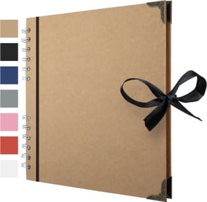 Bstorify Scrapbook Album, 60 Pages, 21x21 Cm, Brown