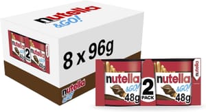 Nutella &Go! Chocolate Hazelnut Spread, Bulk Box 8x2x48g