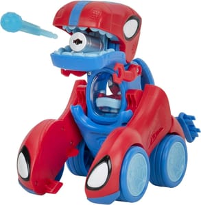 Spidey-Rex Racer: 8-Inch Vehicle, Transforming Dinosaur