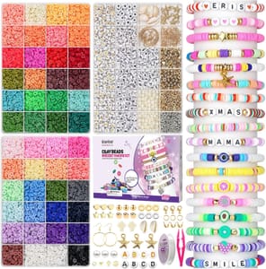 Gionlion 14,000pcs Beads Friendship Bracelet Kit, 48 Colors