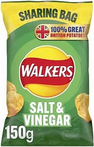 Walkers Salt & Vinegar Sharing Bag 150G (£1.21/£1.15 S&S)