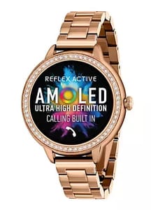 Reflex Active Series 41 Stone Set Rose Gold Bracelet Amoled Smart Calling Watch