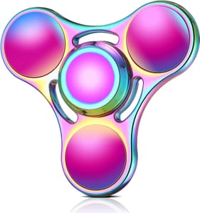 SCIONE Fidget Spinner Stainless Steel High-Speed Removable Bearing Caps