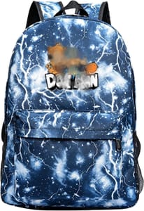 Dog Theme Kids Backpack: Water-Resistant, Adjustable Straps