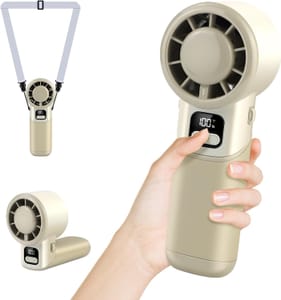 HONEYYEAR 3-in-1 Portable USB Handheld Fan with LED Display