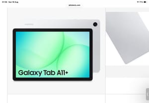 Samsung Galaxy Tab A11+ Tablet, Android, Wi-Fi, 11", Silver