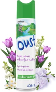 Oust Odour Eliminator Aerosol Air Freshener, Outdoor Scent, 300ml