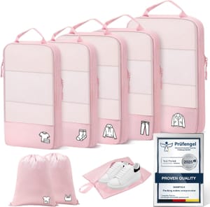 Waterproof Ultralight 8-Piece Compression Packing Cubes for Luggage