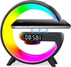 Les-Theresa G Light Wireless Charger and Bluetooth Speaker Lamp (Black)