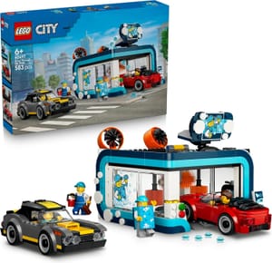 LEGO City Drive-through Car Wash with 2 Cars, 4 Minifigs